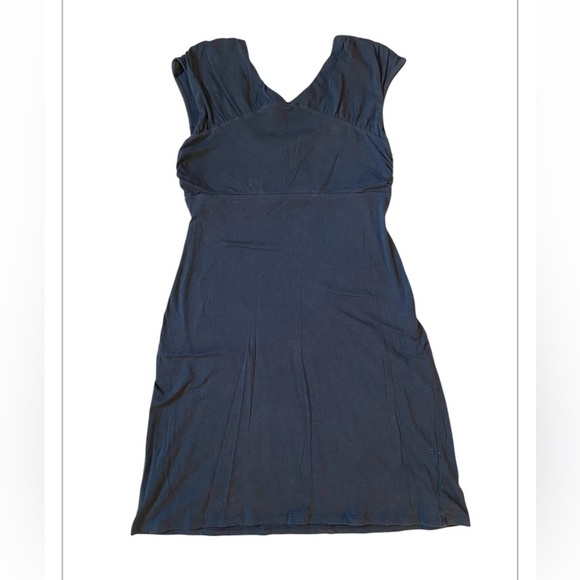 Athleta Leighani Women’s Sleeveless Twist Mini Dress in Dark Gray size medium - Picture 3 of 9